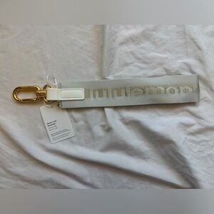 lululemon athletica White and Gold Keychain never lost